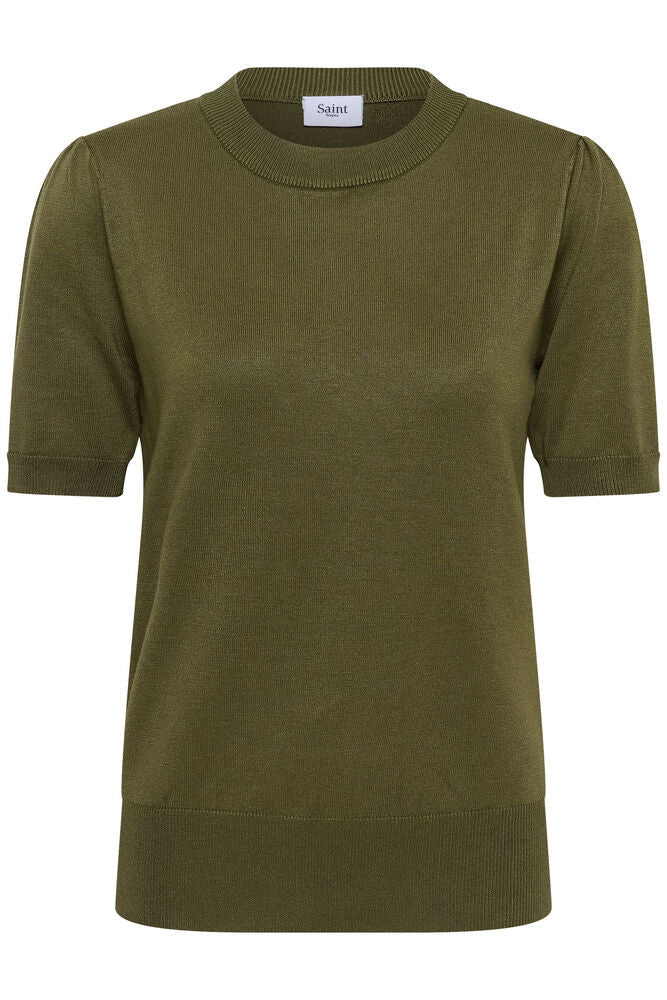 Mila Short-Sleeve Pullover in Four Leaf Clover Melange by Saint Tropez