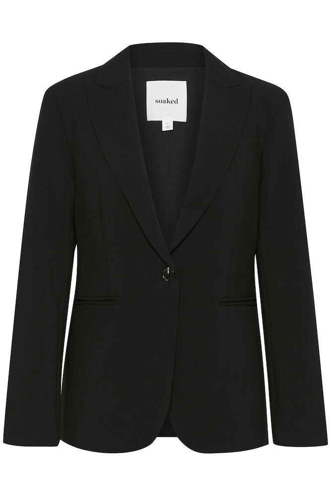 Soaked in Luxury Corinne Short Tailored Blazer in Black