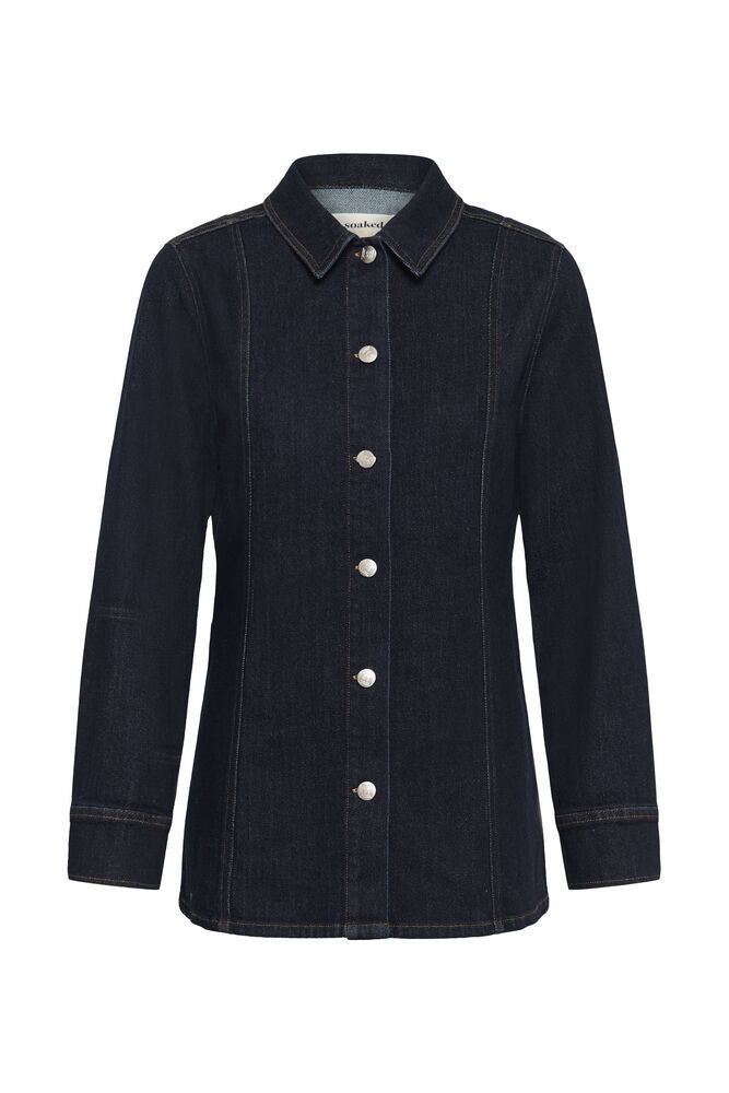 Sabino dark blue denim shirt by Soaked in Luxury