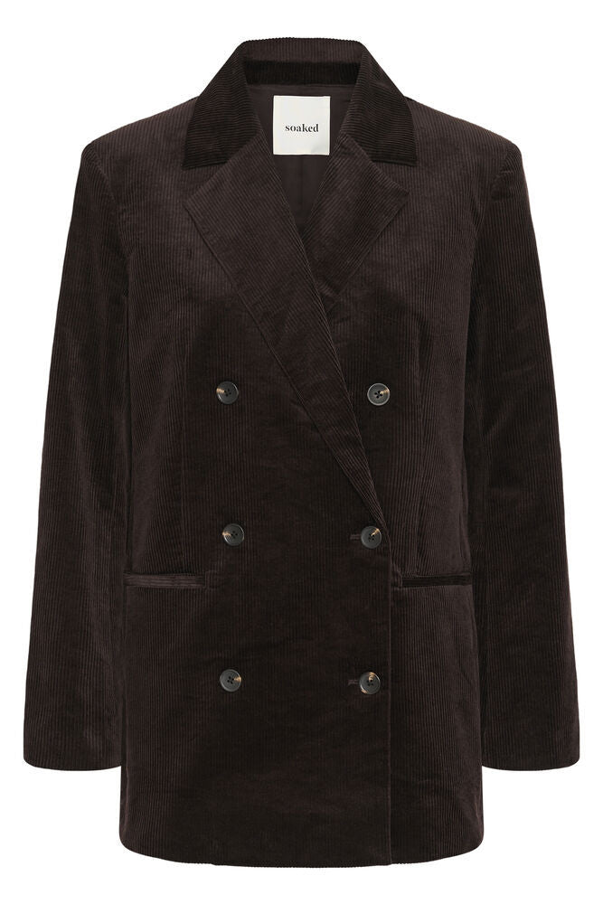 Soaked in Luxury Kamet Double-Breasted Blazer in Ganache