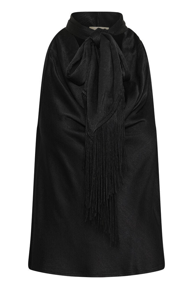 Soaked in Luxury Mirabella Aragat Scarf Blouse in Black