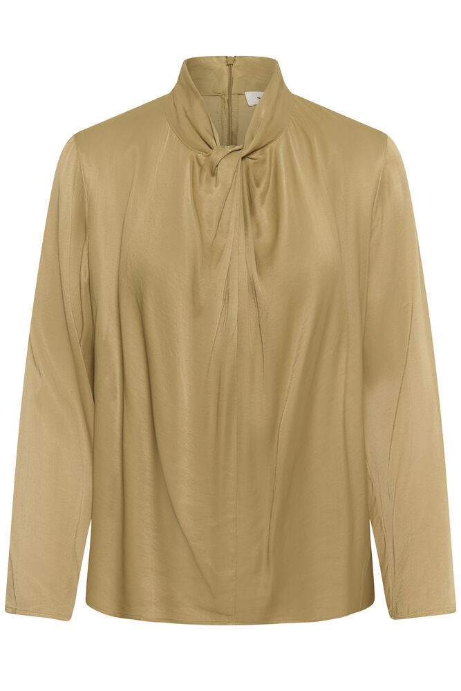 Nadeya tie-neck blouse in Fennel Seed by Soaked in Luxury