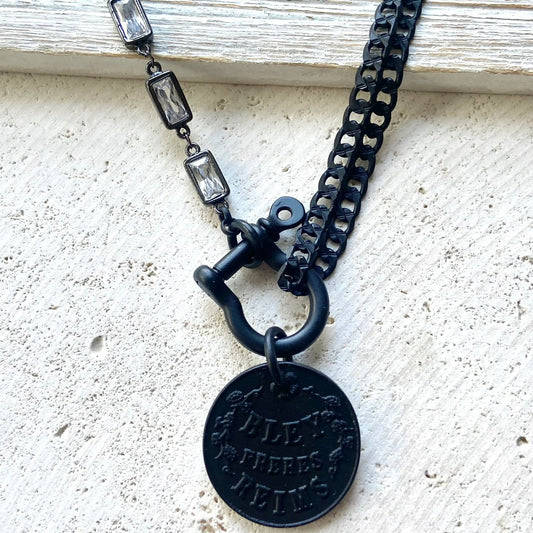 Coin Shackle Necklace by VB&CO Jewelry VB&CO DESIGNS HANDMADE JEWELRY