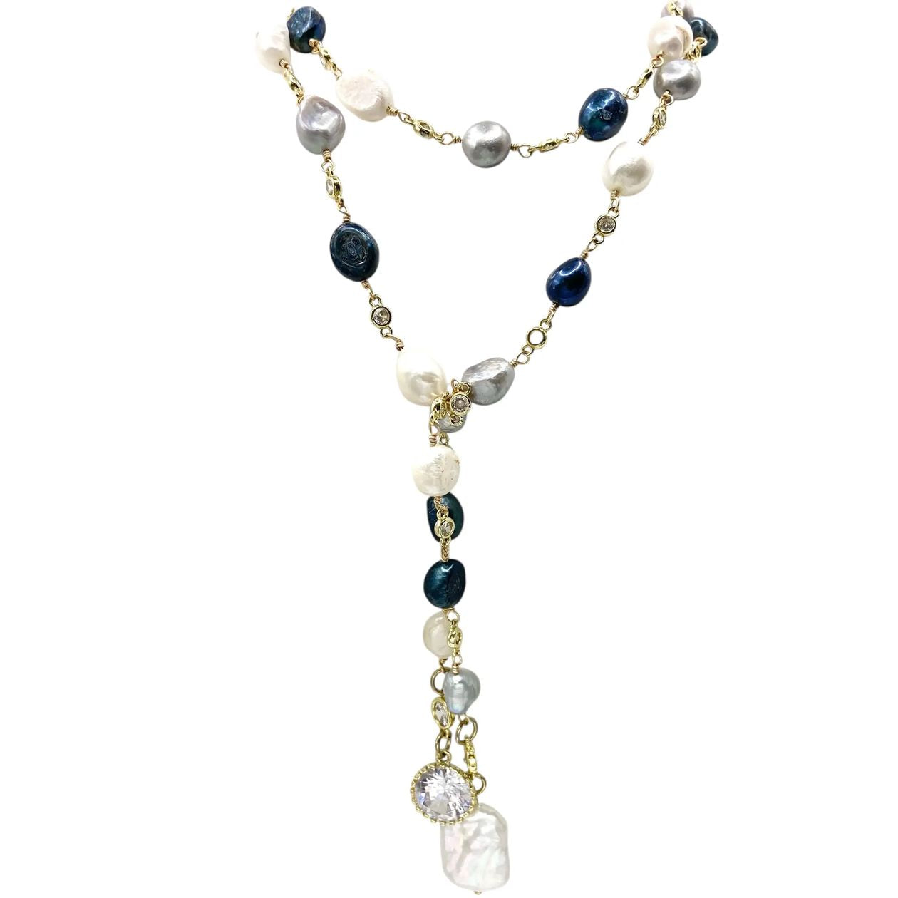 Mix Pearl Wrap Necklace by VB&CO Jewelry VB&CO DESIGNS HANDMADE JEWELRY