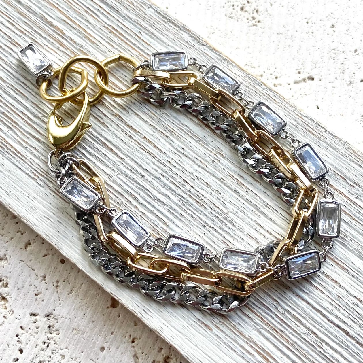 Mixed Metal Bracelet by VB&CO Jewelry VB&CO DESIGNS HANDMADE JEWELRY