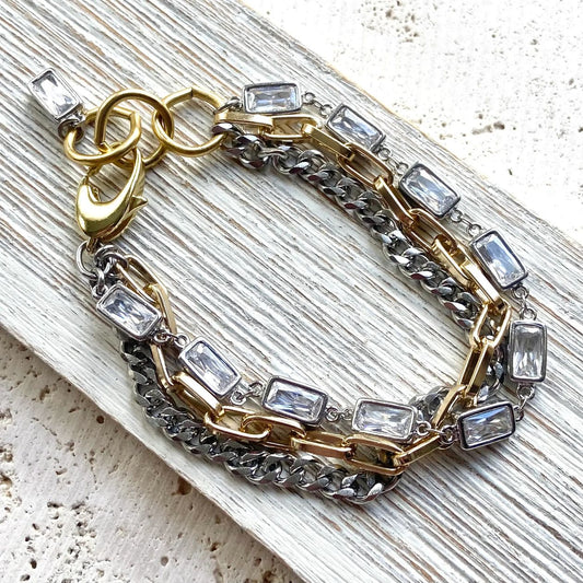 Mixed Metal Bracelet by VB&CO Jewelry VB&CO DESIGNS HANDMADE JEWELRY