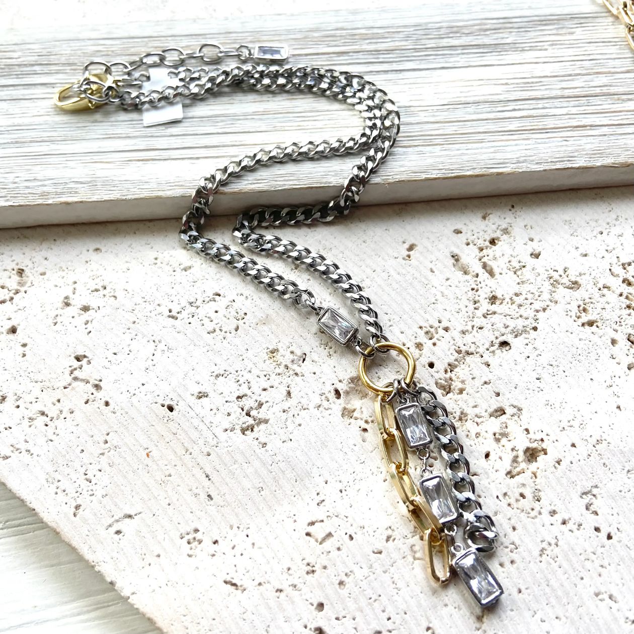 Mixed Metal Tassel Pendant by VB&CO Jewelry VB&CO DESIGNS HANDMADE JEWELRY