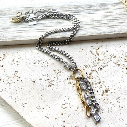 Mixed Metal Tassel Pendant by VB&CO Jewelry VB&CO DESIGNS HANDMADE JEWELRY