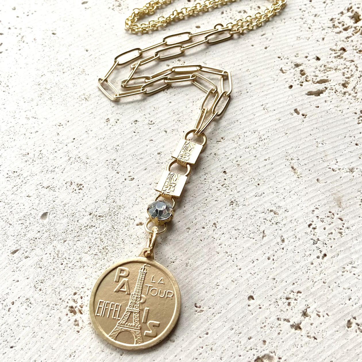 Paris France Eiffel Tower Necklace by VB&CO Jewelry VB&CO DESIGNS HANDMADE JEWELRY