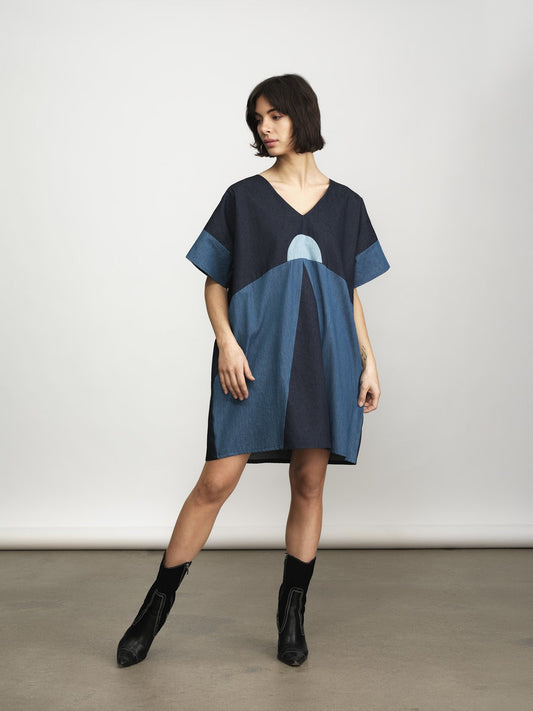Petra Denim Tunic by Jennifer Glasgow in Denim - front view