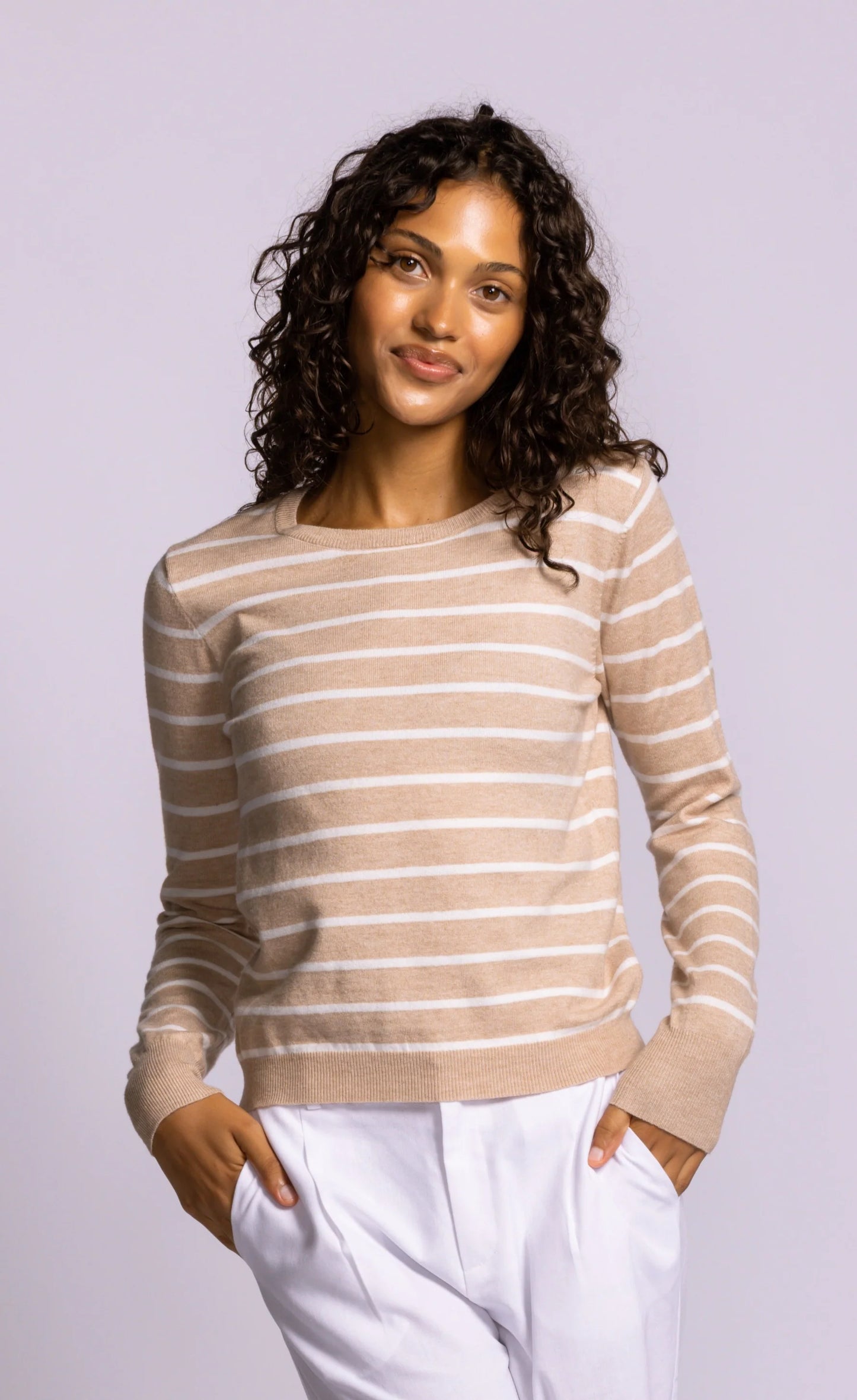 Armita Striped Knit by Pink Martini Knit Tops Pink Martini
