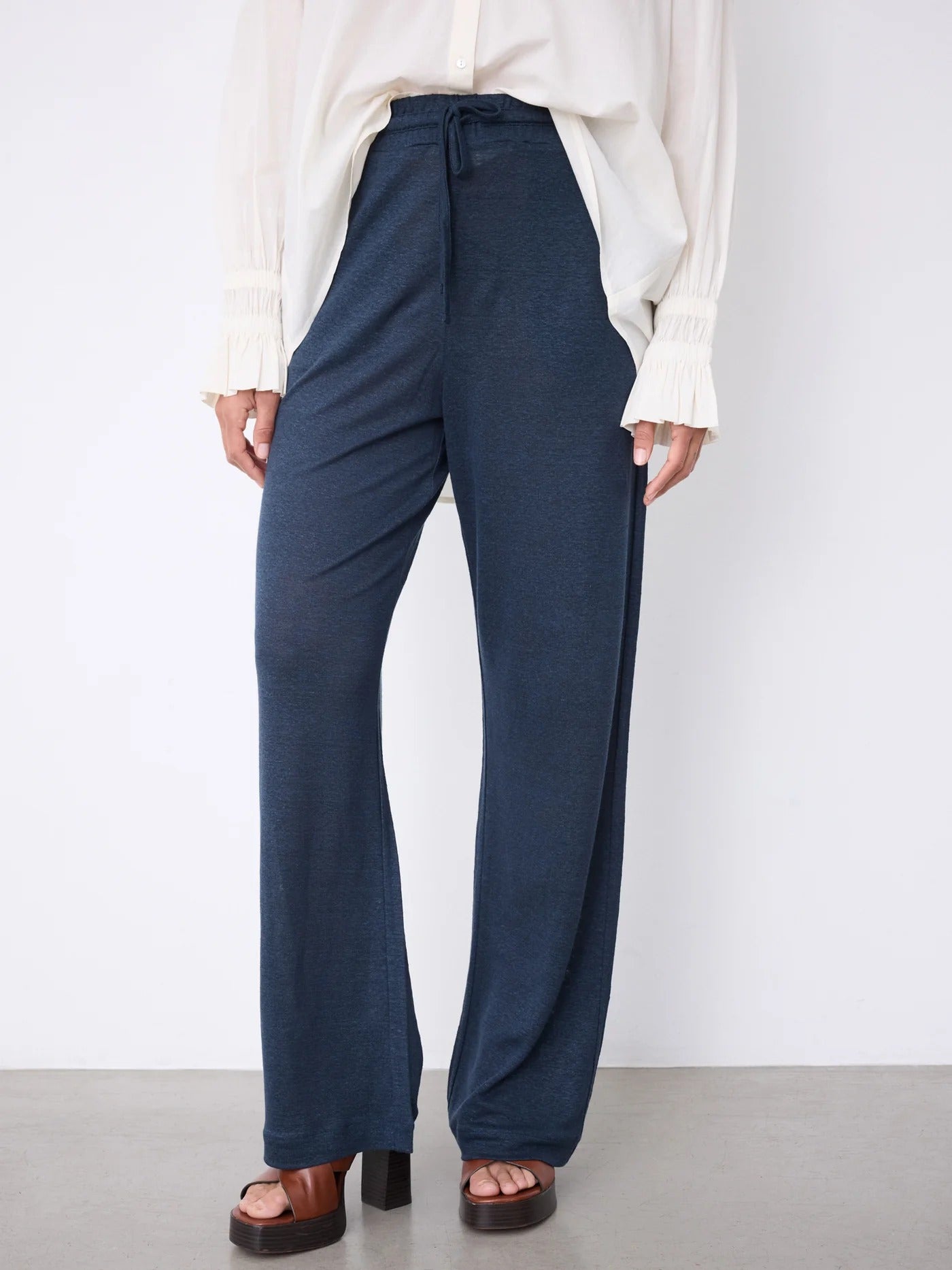 Satine Linen Pant by NotShy Trousers & Pants NotShy Marine
