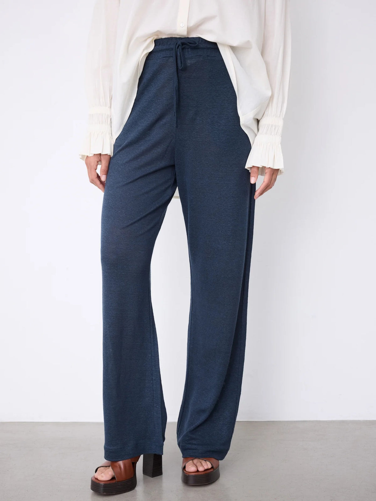 Satine Linen Pant by NotShy Trousers & Pants NotShy Marine