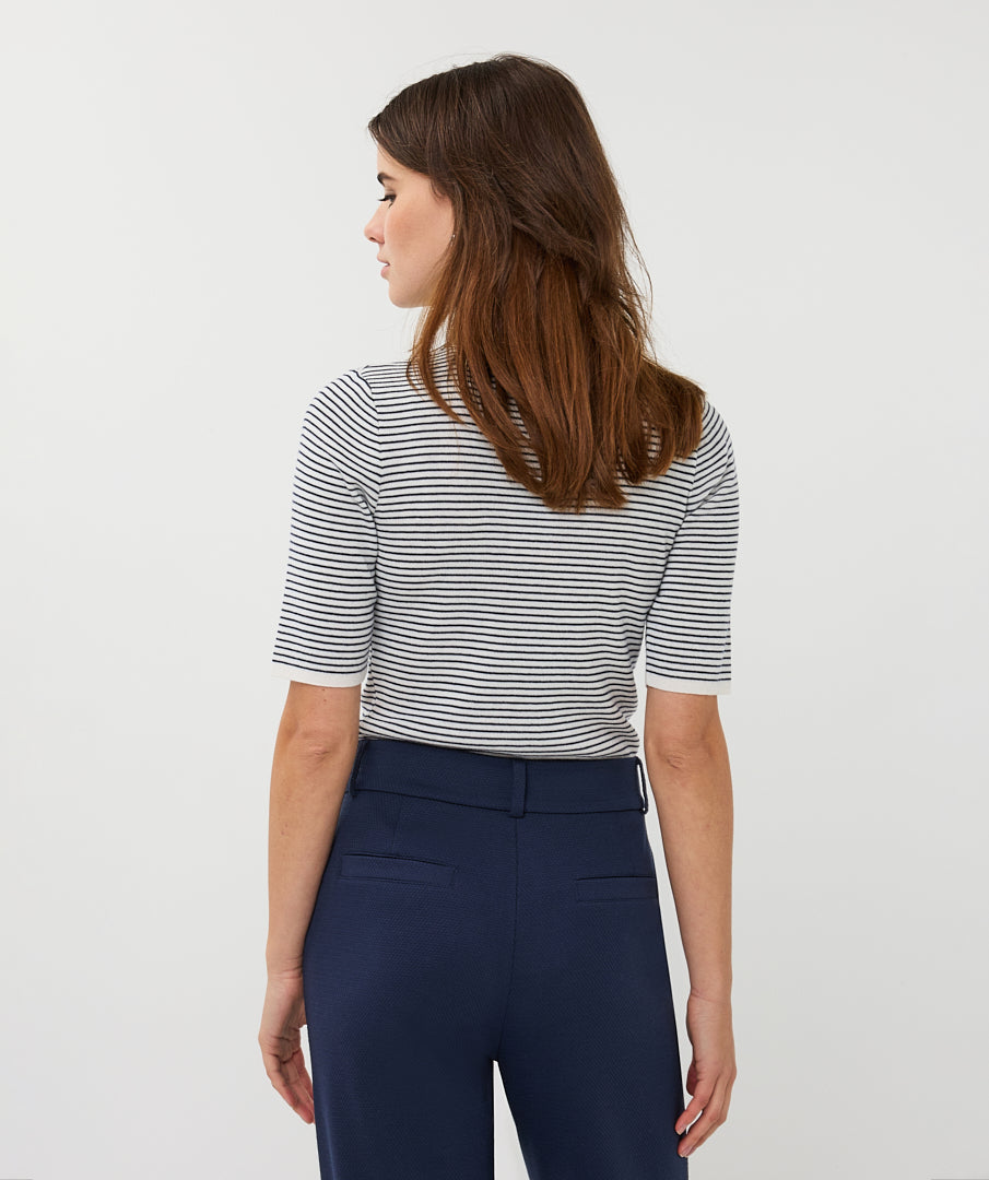 Knit Stripe T-shirt by Esqualo Tee Shirt EsQualo