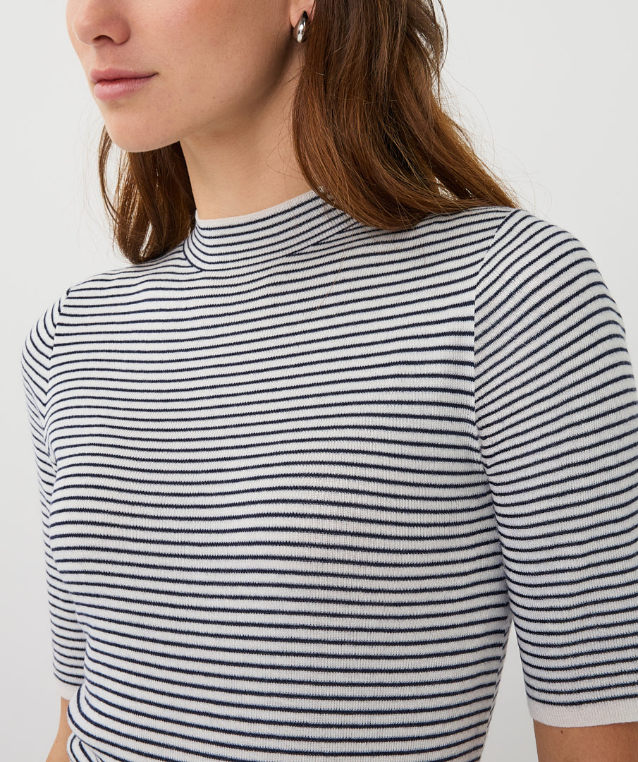 Knit Stripe T-shirt by Esqualo Tee Shirt EsQualo