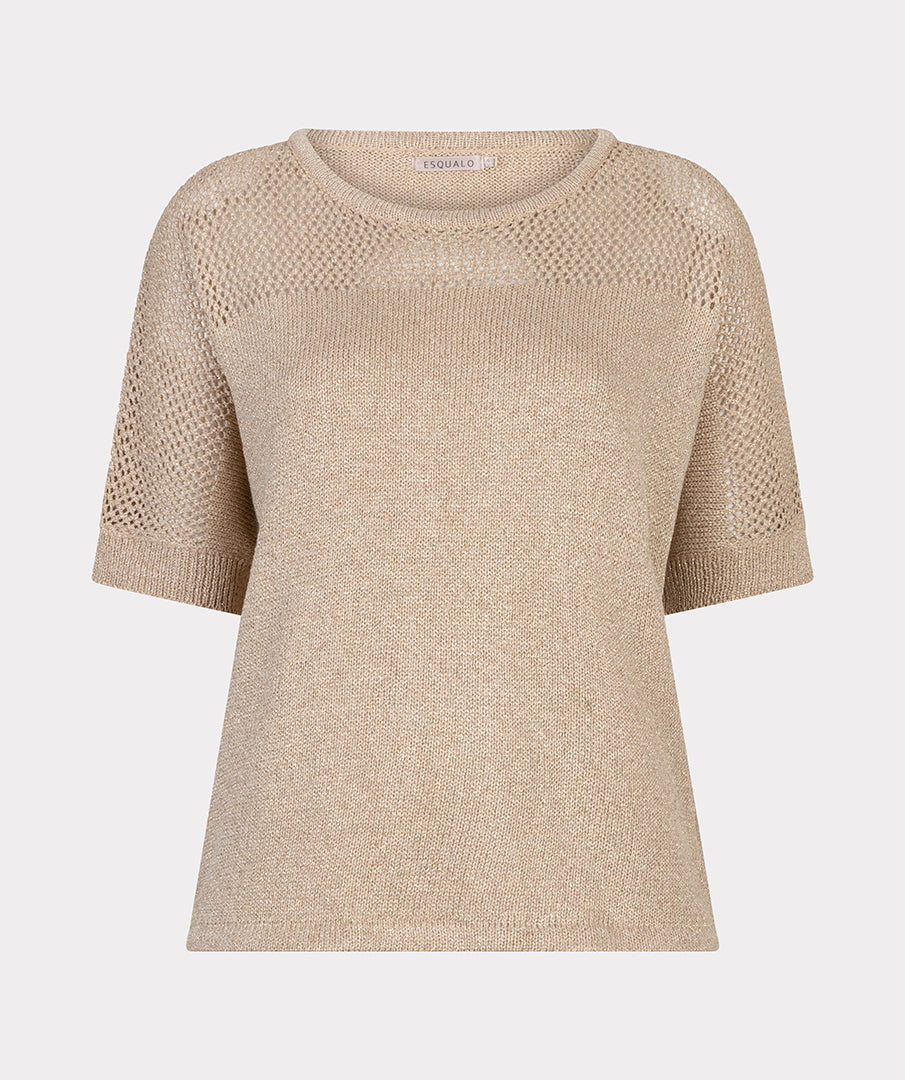 Raglan Short Sleeve Knit by EsQualo Knit Tops EsQualo