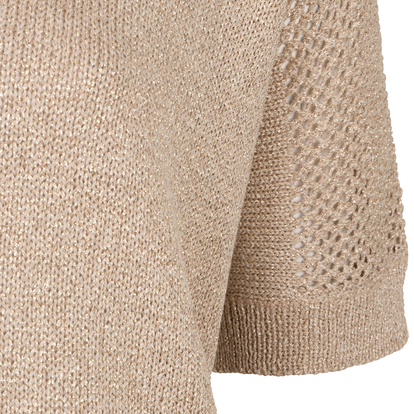 Raglan Short Sleeve Knit by EsQualo Knit Tops EsQualo Light Sand