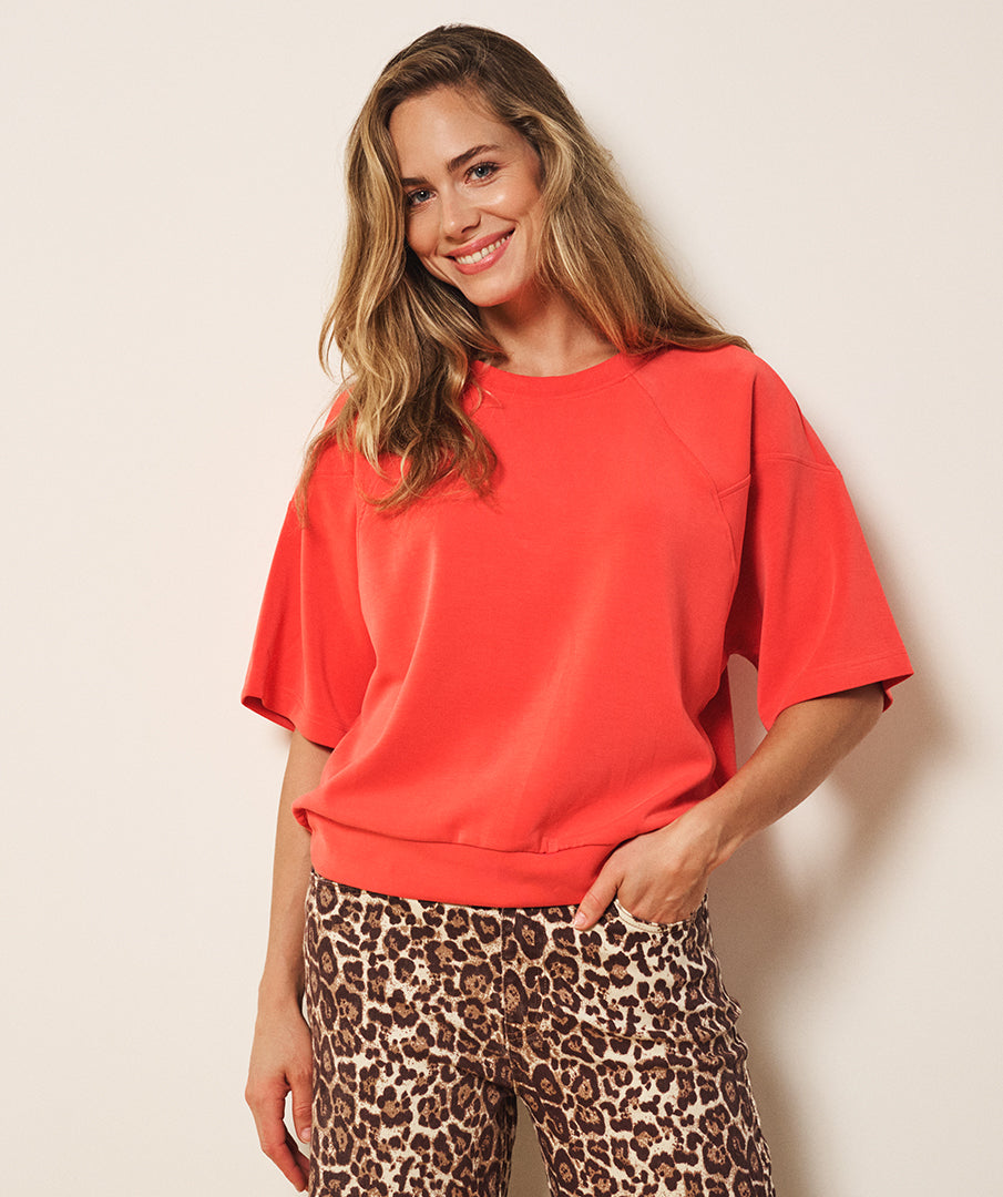 Short Sleeve Modal Top by EsQualo Maison Khloe