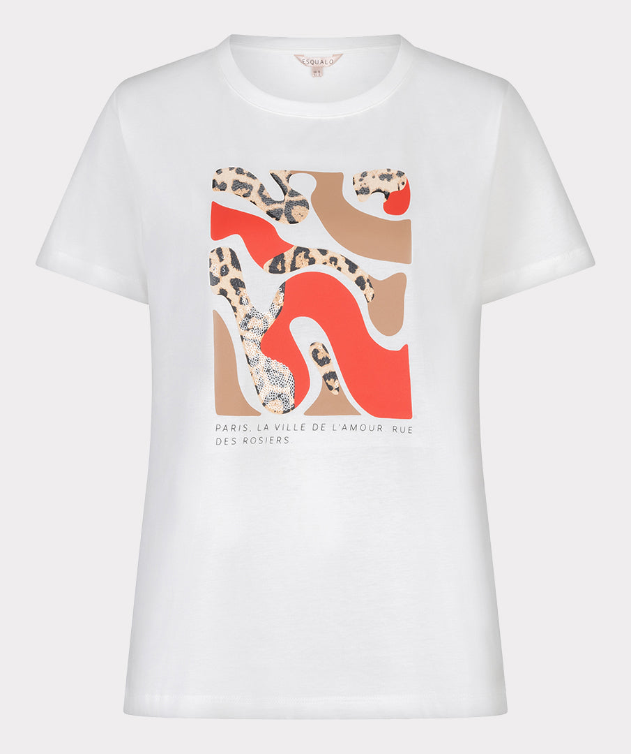 Printed Cotton T-shirt by Esqualo Tee Shirt EsQualo