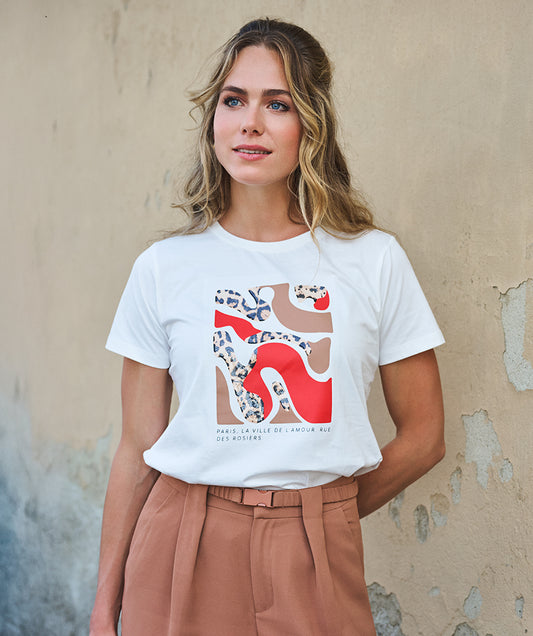 Printed Cotton T-shirt by Esqualo Tee Shirt EsQualo