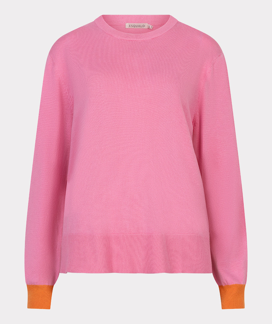 Pink Casual Knit by EsQualo sweatshirt EsQualo