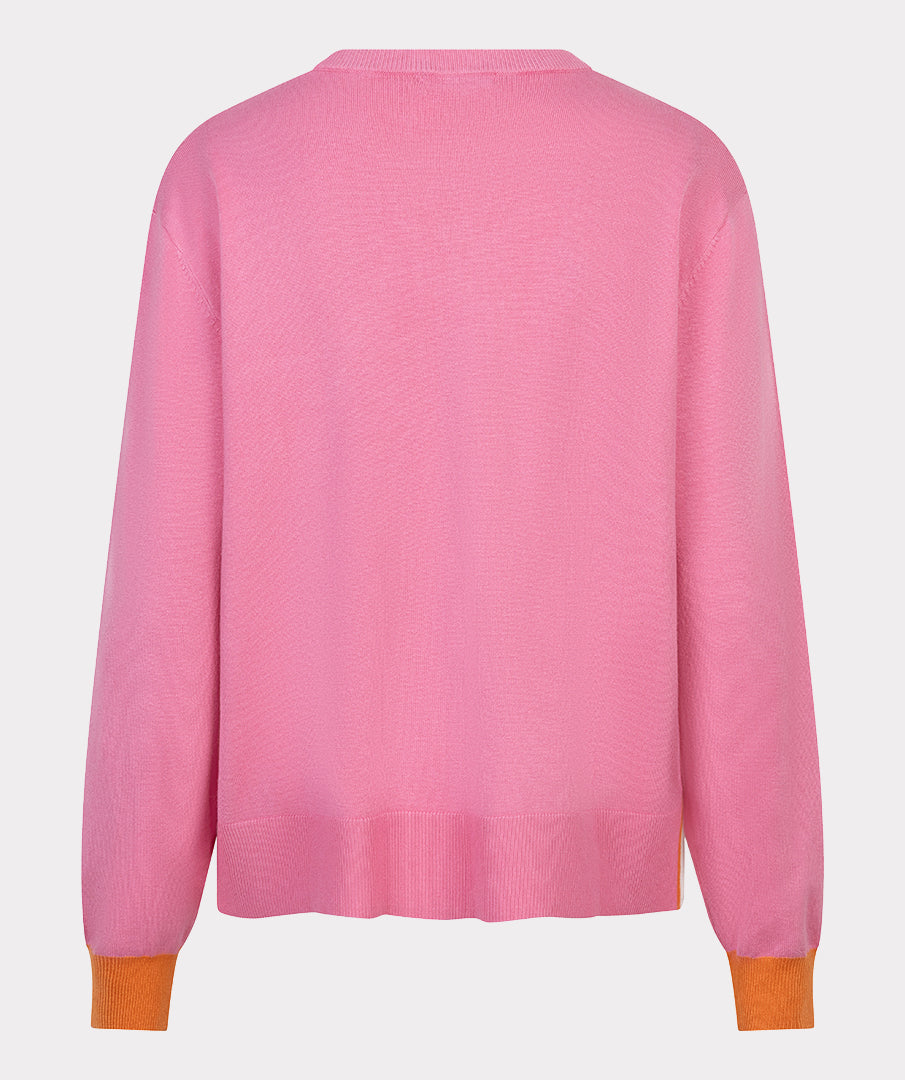 Pink Casual Knit by EsQualo sweatshirt EsQualo