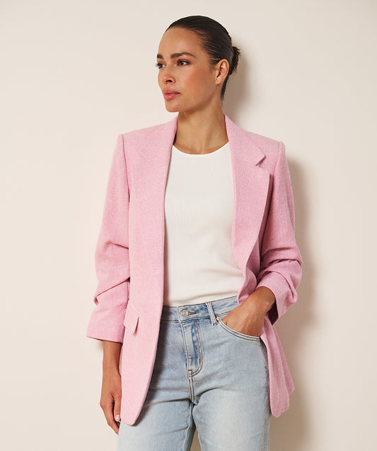 Linen Look Blazer by EsQualo Blazer EsQualo