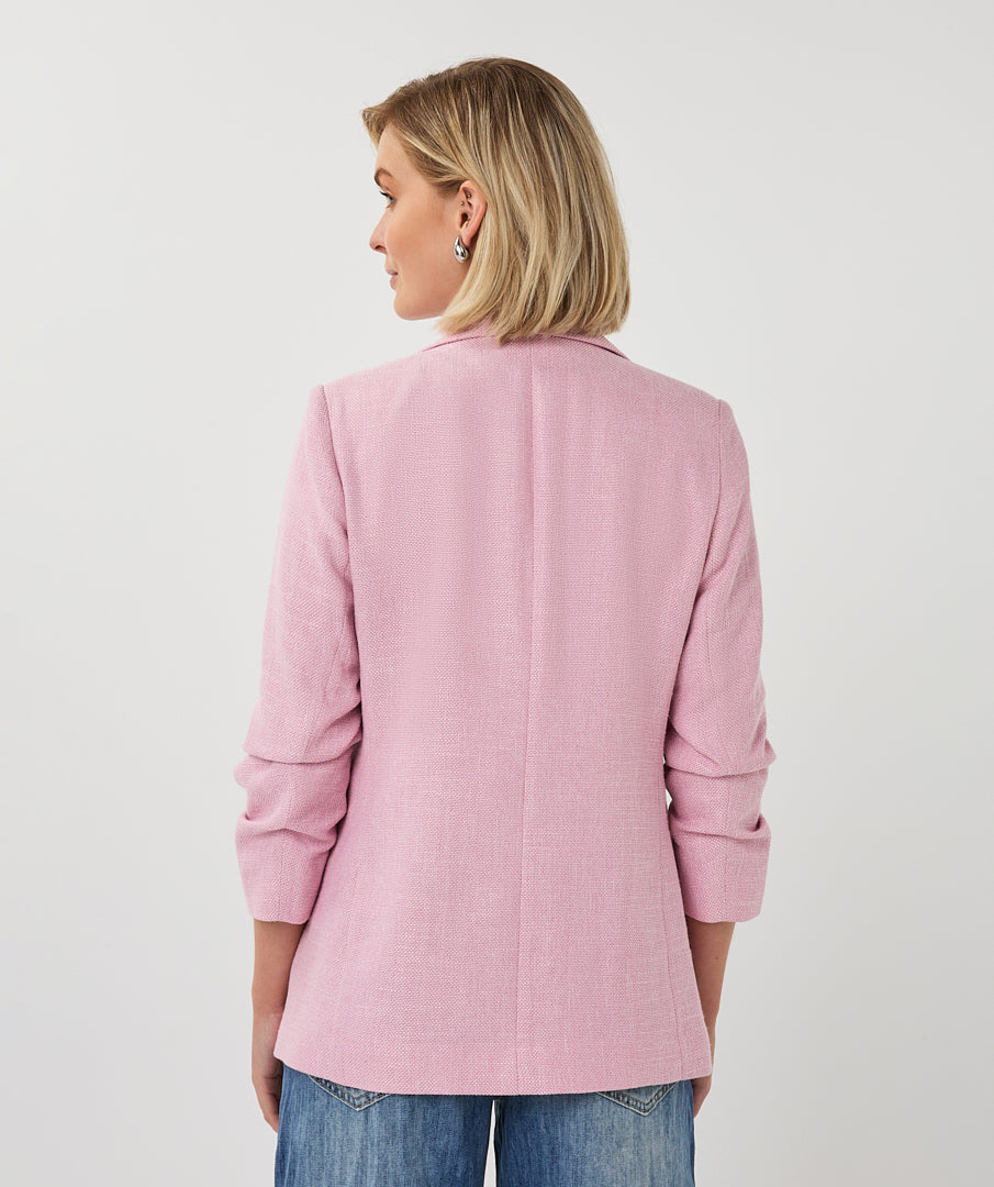 Linen Look Blazer by EsQualo Blazer EsQualo