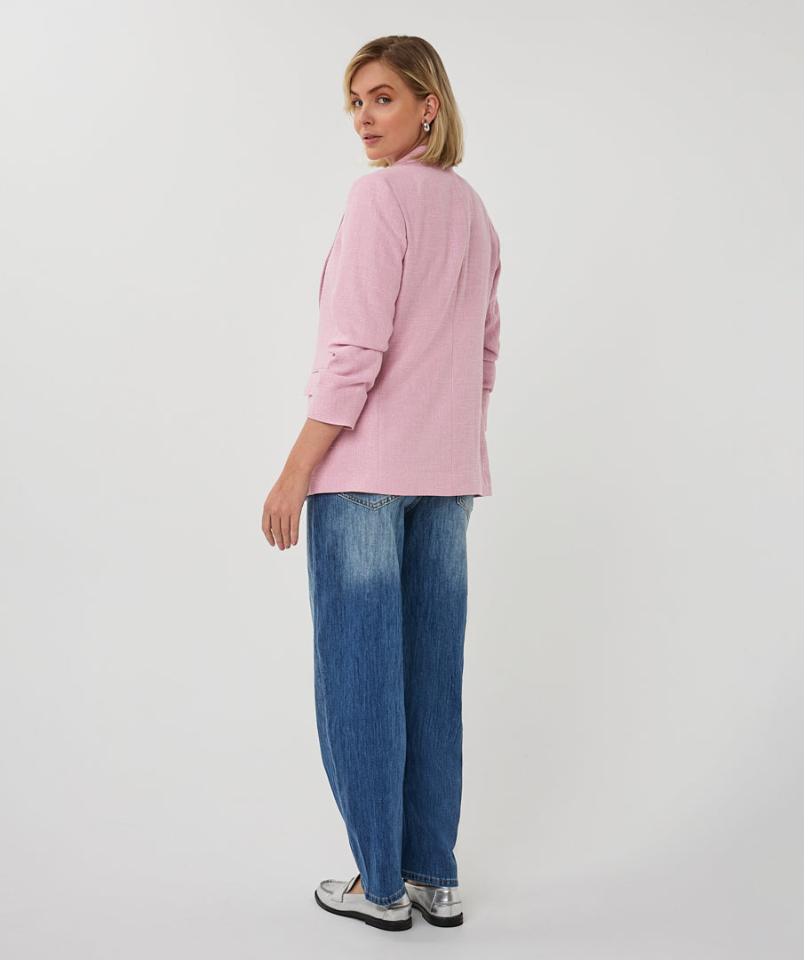 Linen Look Blazer by EsQualo Blazer EsQualo