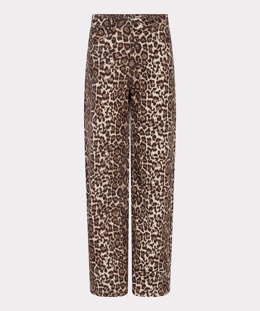 Wide Leg in Leopard by EsQualo Bottoms EsQualo