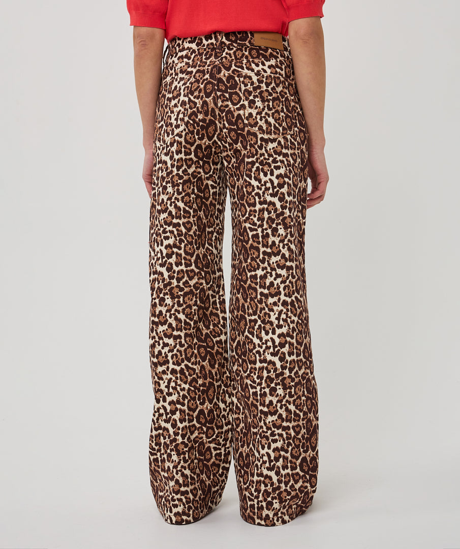Wide Leg in Leopard by EsQualo Bottoms EsQualo