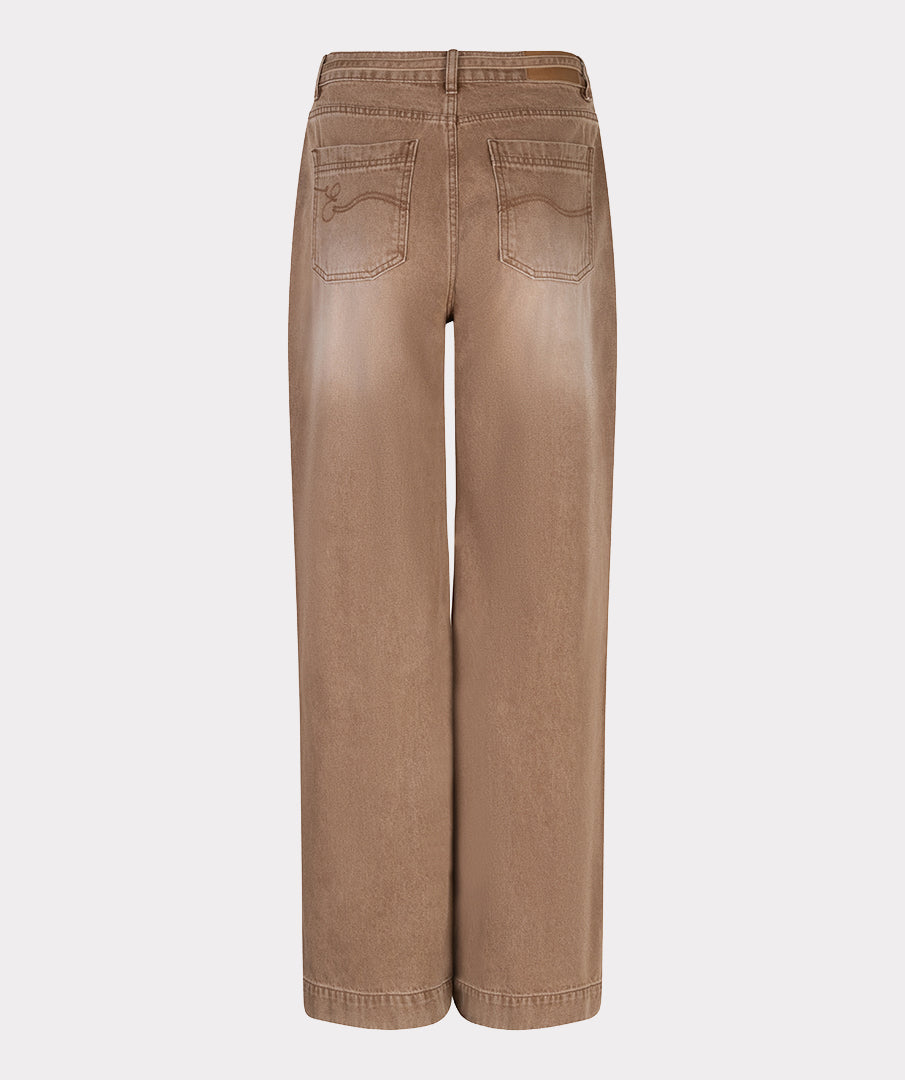 Wide Denim Tie Detail by EsQualo Jeans EsQualo