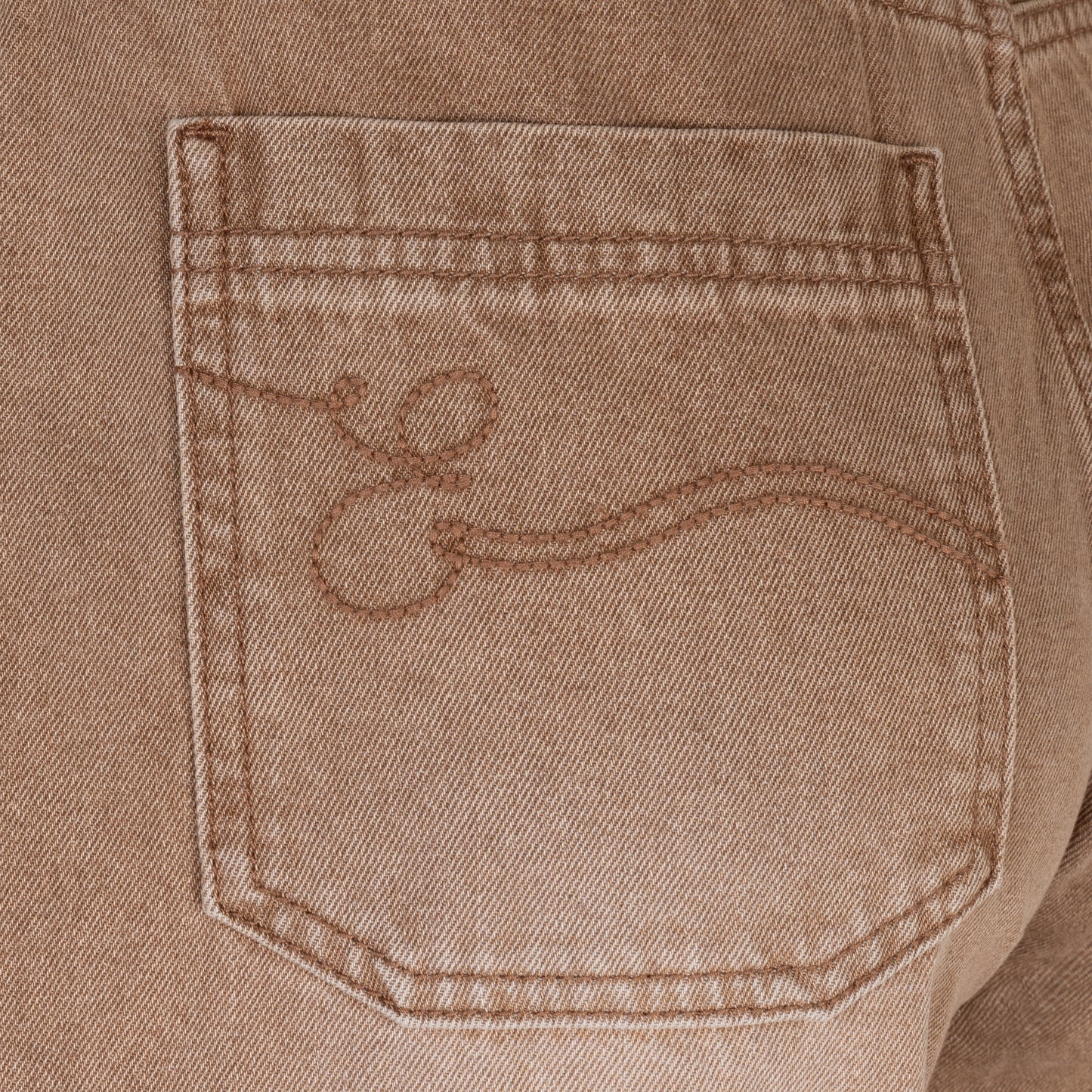 Wide Denim Tie Detail by EsQualo Jeans EsQualo Cappuccino