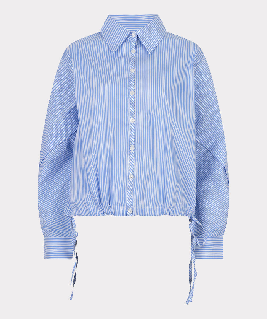 Striped Poplin Shirt by EsQualo Blouse EsQualo