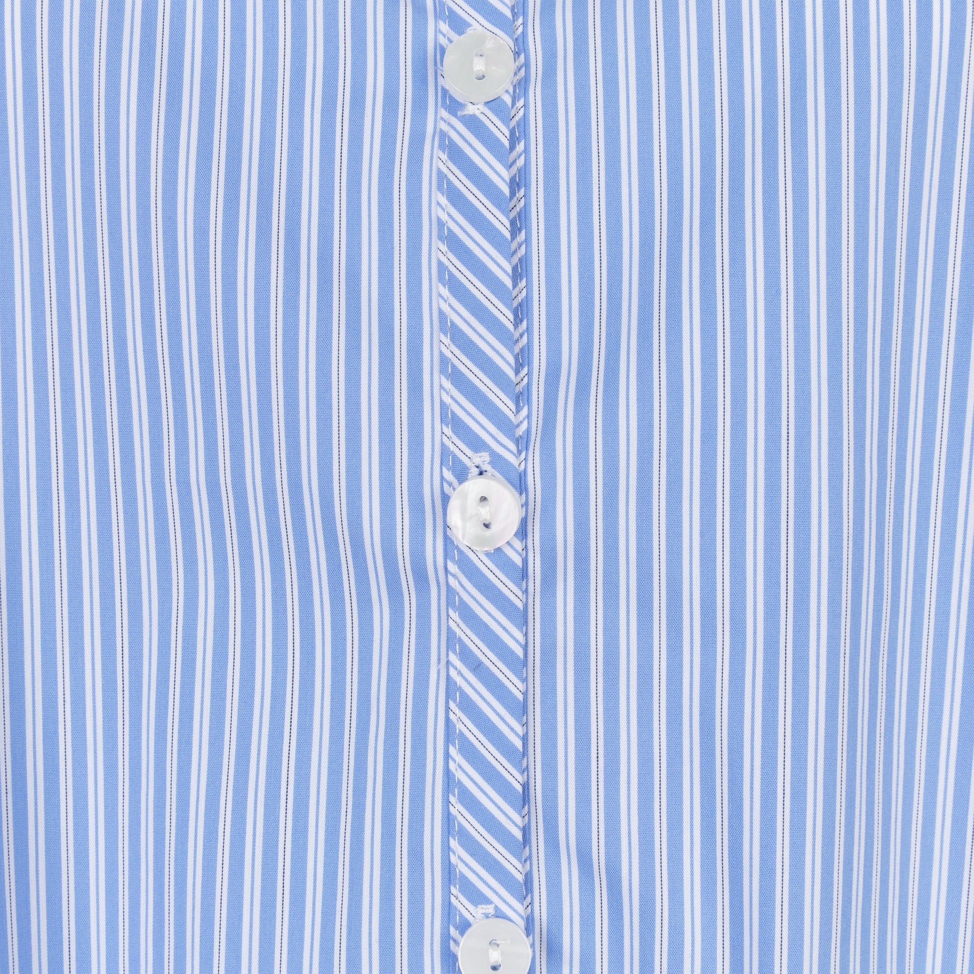 Striped Poplin Shirt by EsQualo Blouse EsQualo Blue Stripe