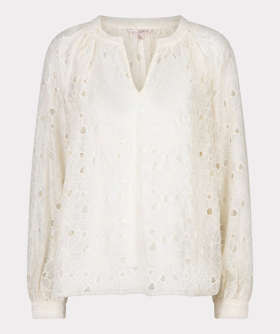Embroidered Raglan Sleeve Blouse by EsQualo