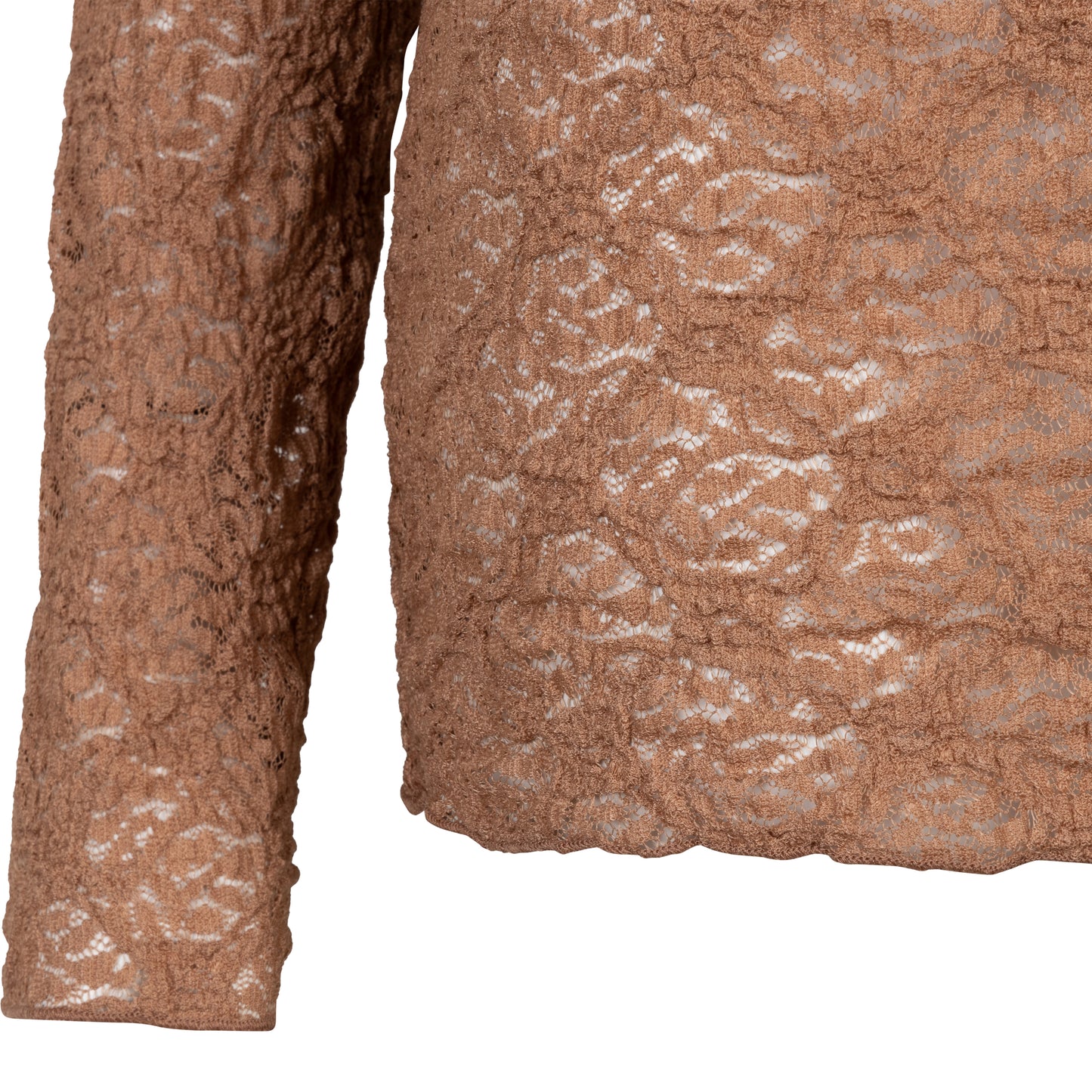 Lace Layering by EsQualo Tee Shirt EsQualo Cappuccino