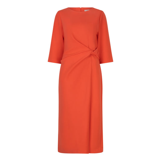 Red Faux Wrap Dress by Esqualo Occasion Wear EsQualo Red