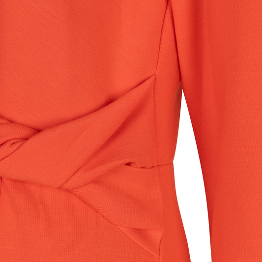 Red Faux Wrap Dress by Esqualo Occasion Wear EsQualo