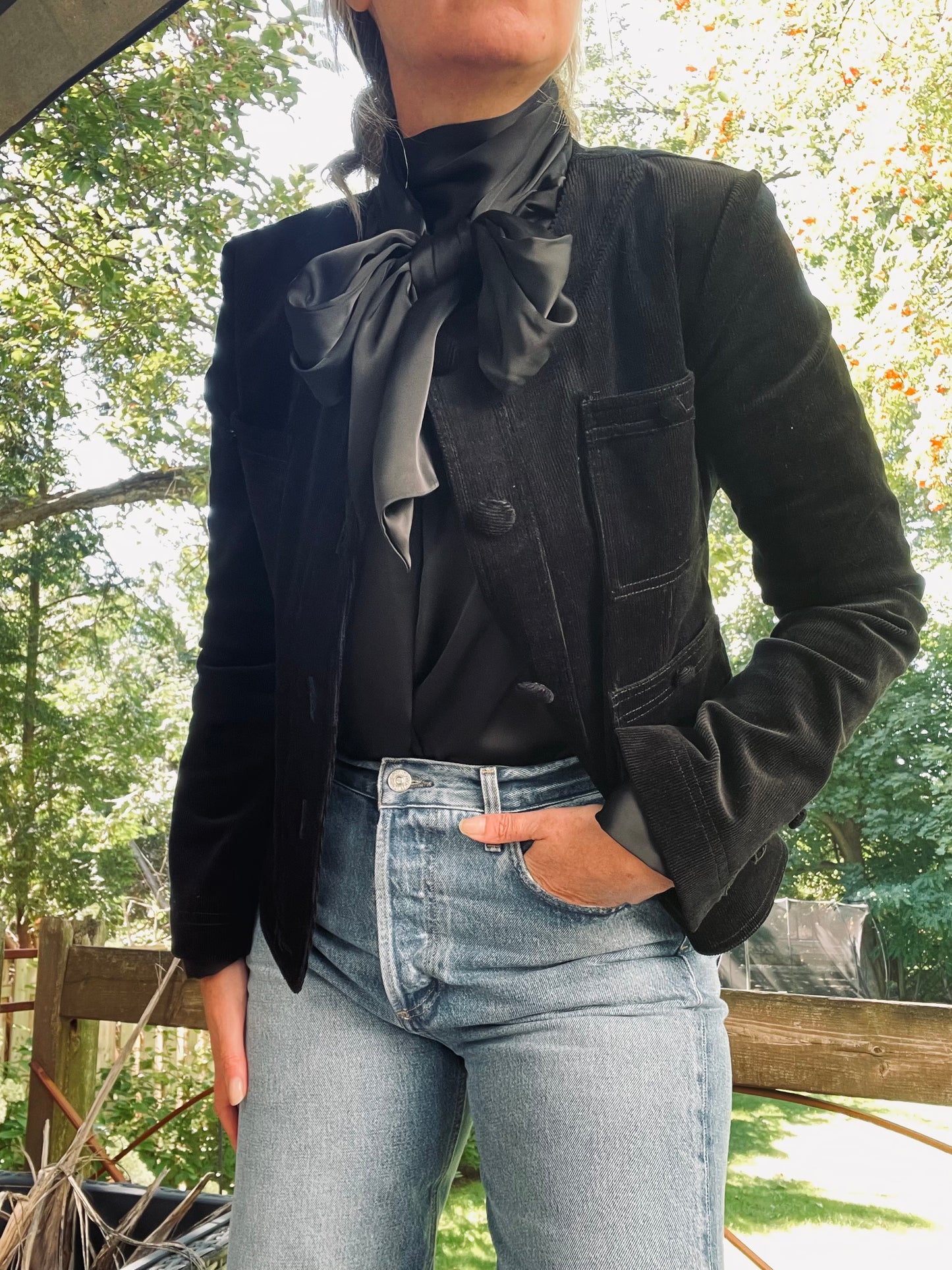 The Saskia Jacket by Lele de Baltzac Denim Jacket Lele de Baltzac Black