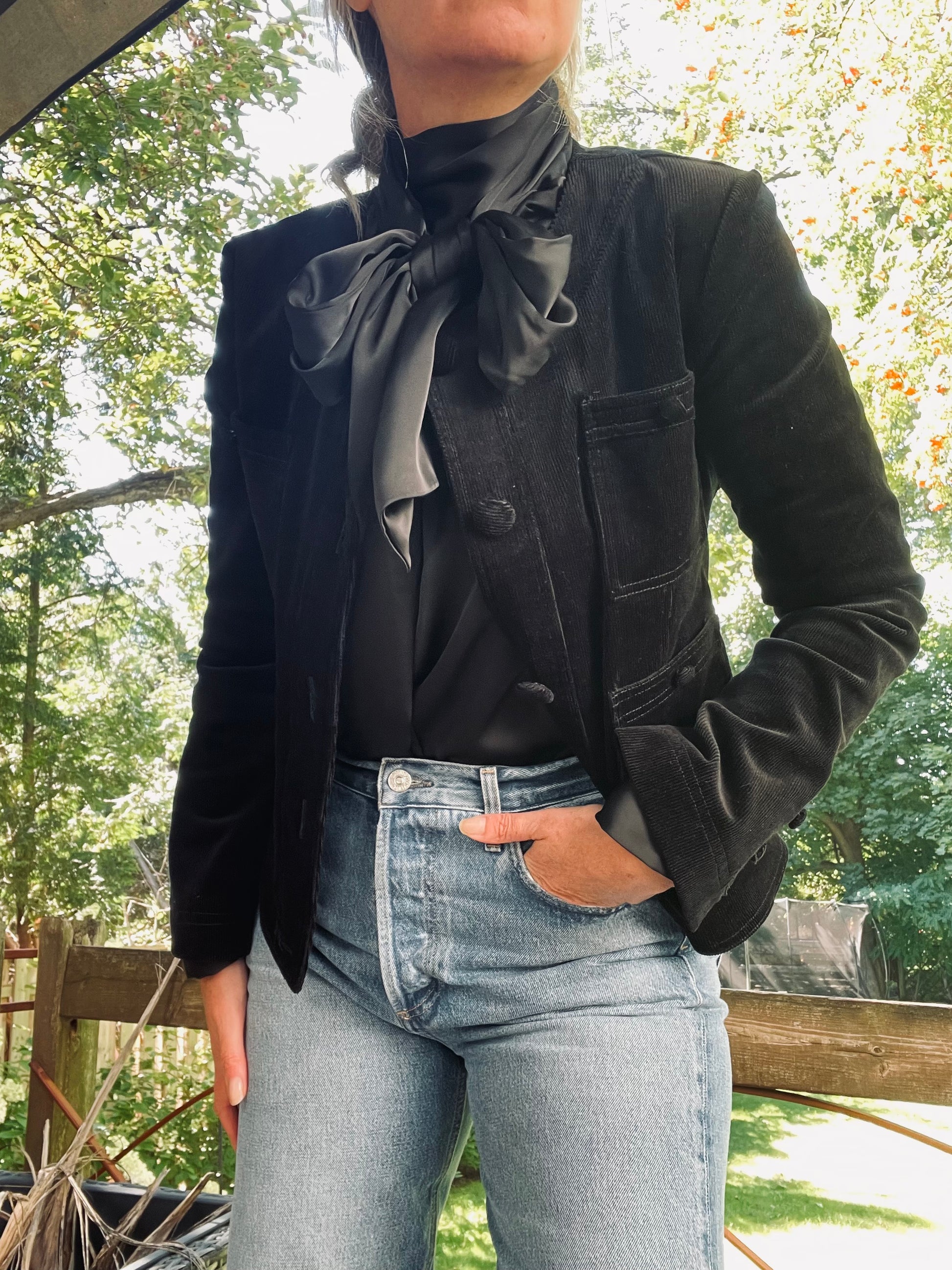 The Saskia Jacket by Lele de Baltzac Denim Jacket Lele de Baltzac Black