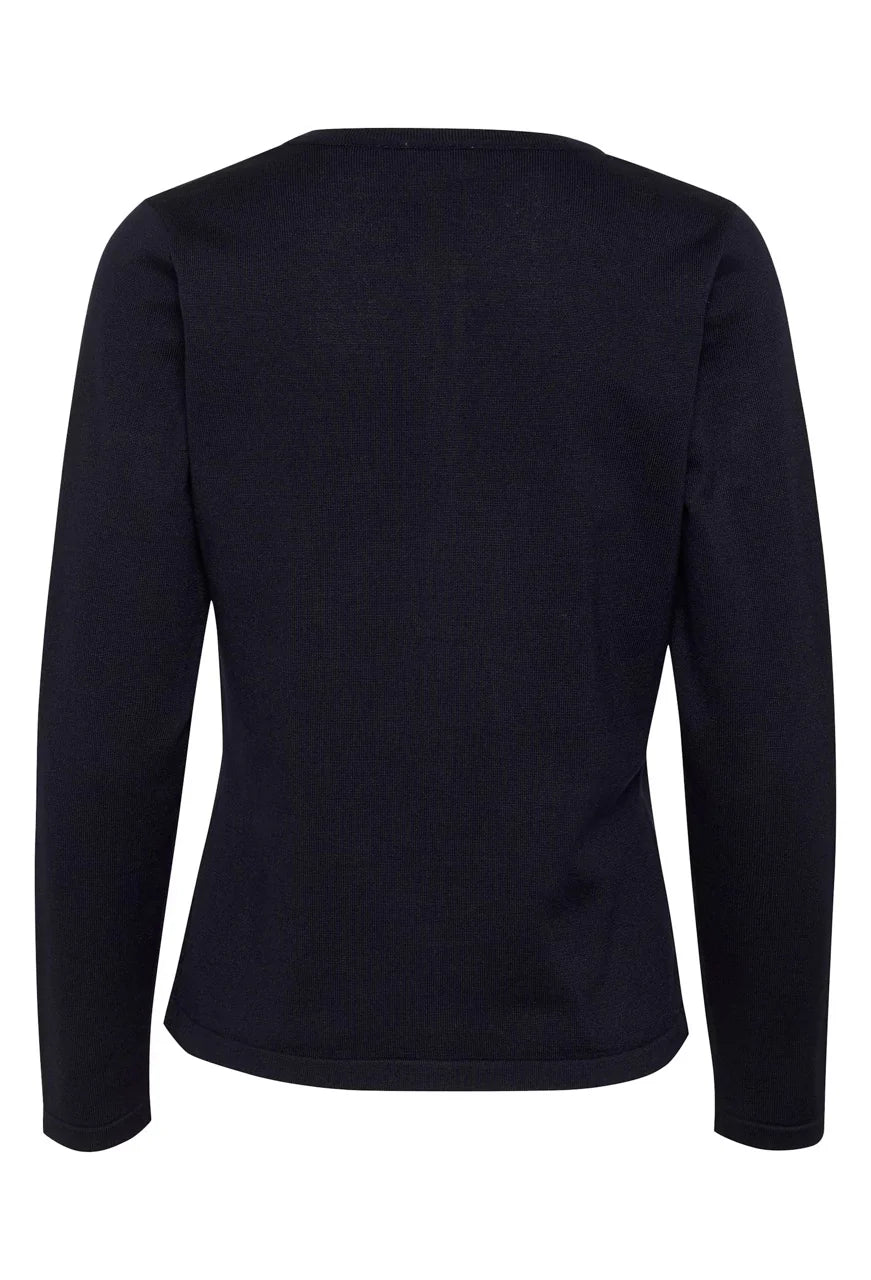 R-Neck Cardigan by Saint Tropez Cardigans Saint Tropez