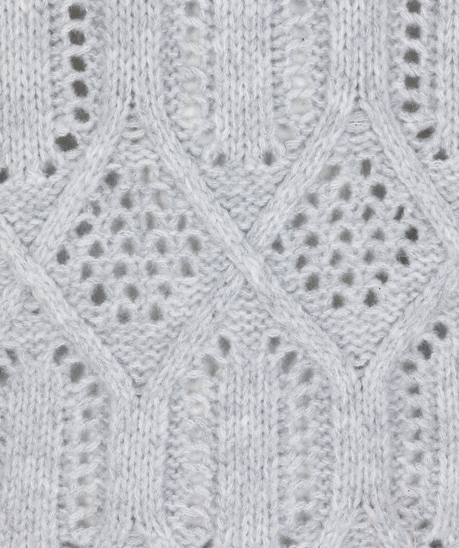 Boxy Cable Knit by EsQualo Knitwear EsQualo Grey