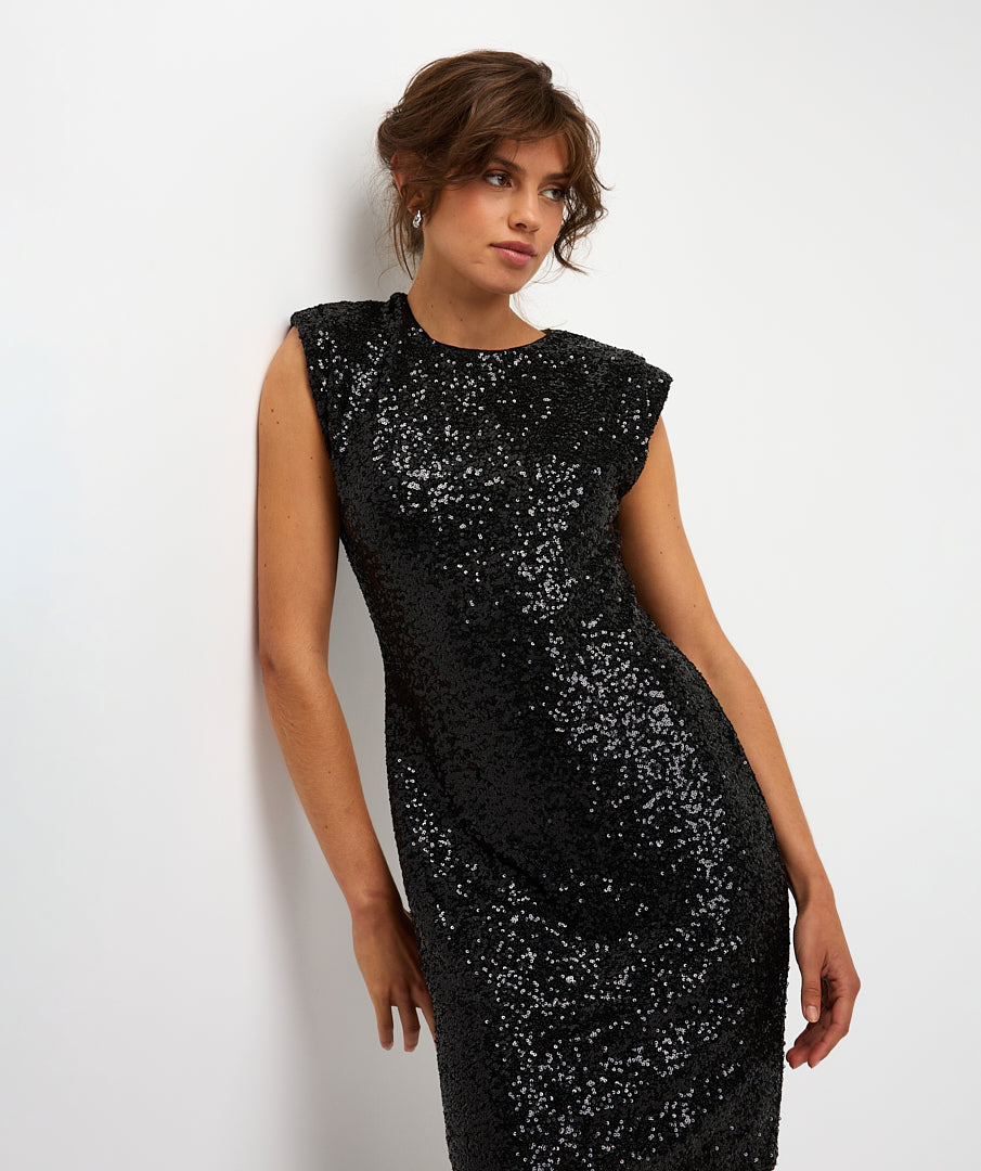 Sequin Sleeveless Dress by EsQualo Dress EsQualo
