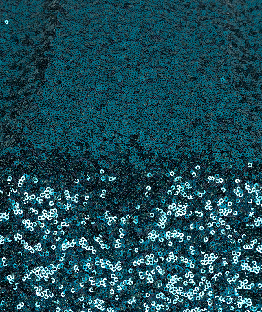 Sequin Sleeveless Dress by EsQualo Dress EsQualo Teal