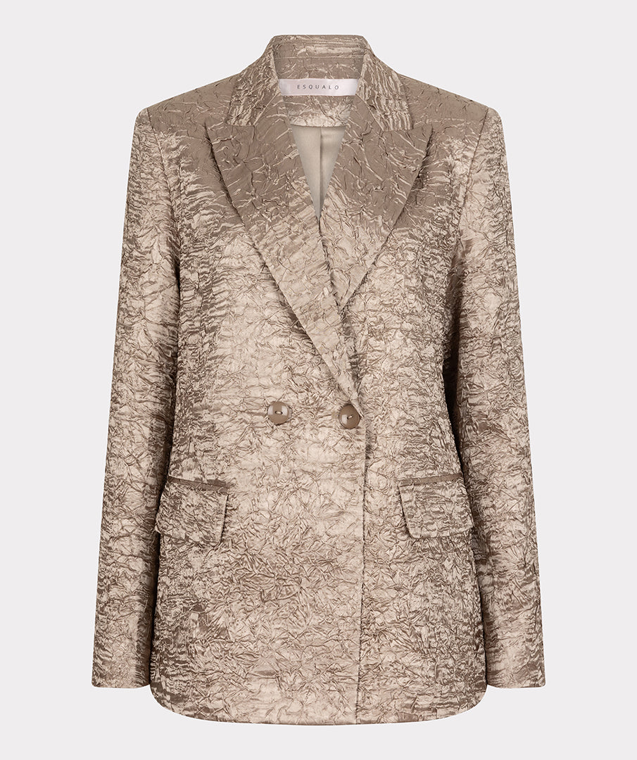 Crinkle Satin Bomber by EsQualo Jackets & Blazers EsQualo