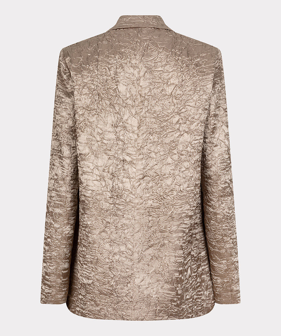 Crinkle Satin Bomber by EsQualo Jackets & Blazers EsQualo
