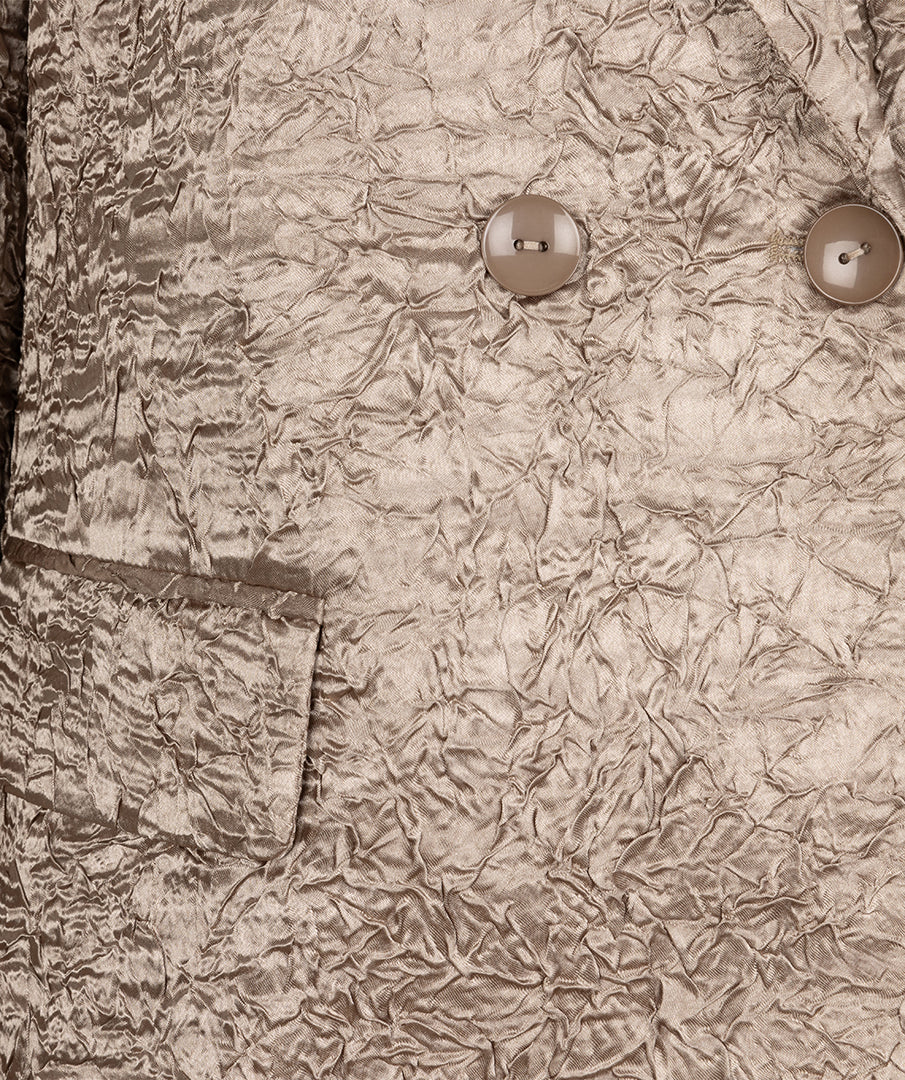 Crinkle Satin Bomber by EsQualo Jackets & Blazers EsQualo