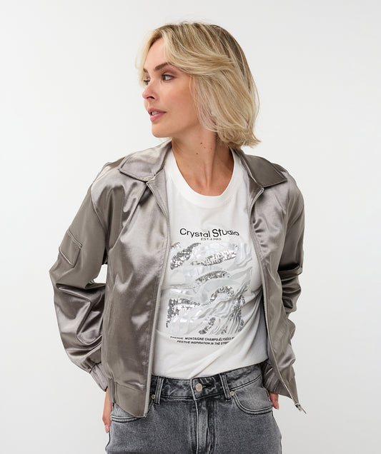 Metallic Look Jacket by Esqualo Sport Jacket EsQualo