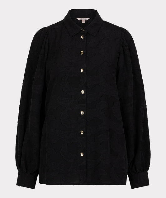 Flower Jacquard Blouse by EsQualo Blouse EsQualo